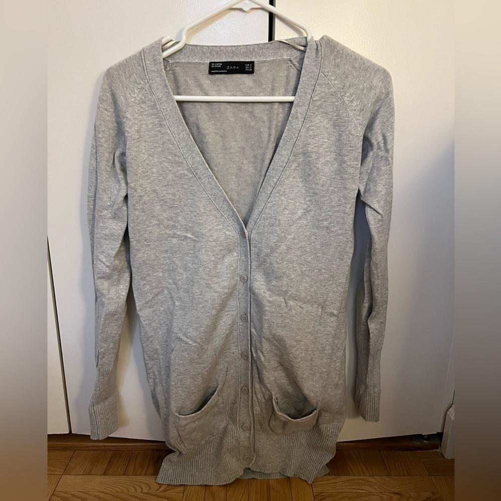Zara Women's Light Gray Cardigan